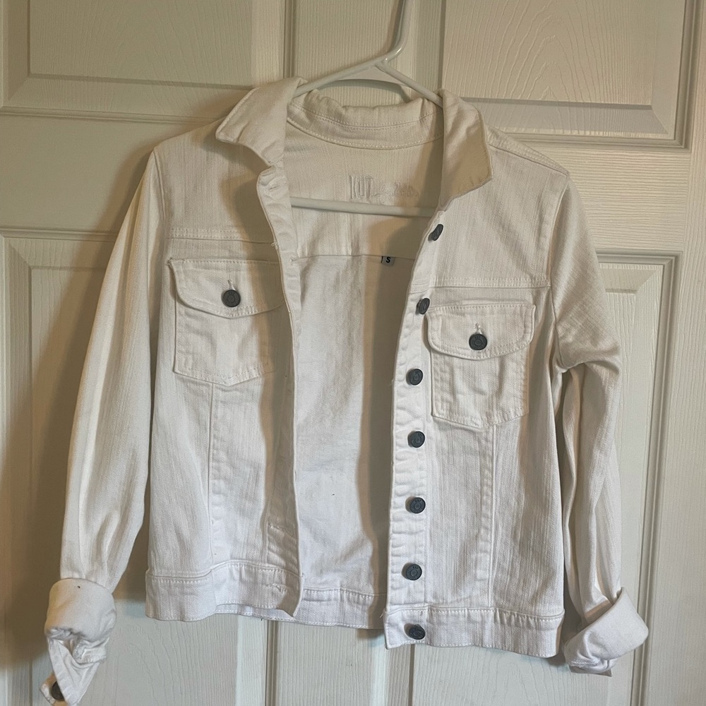 KUT from the Kloth white jean jacket